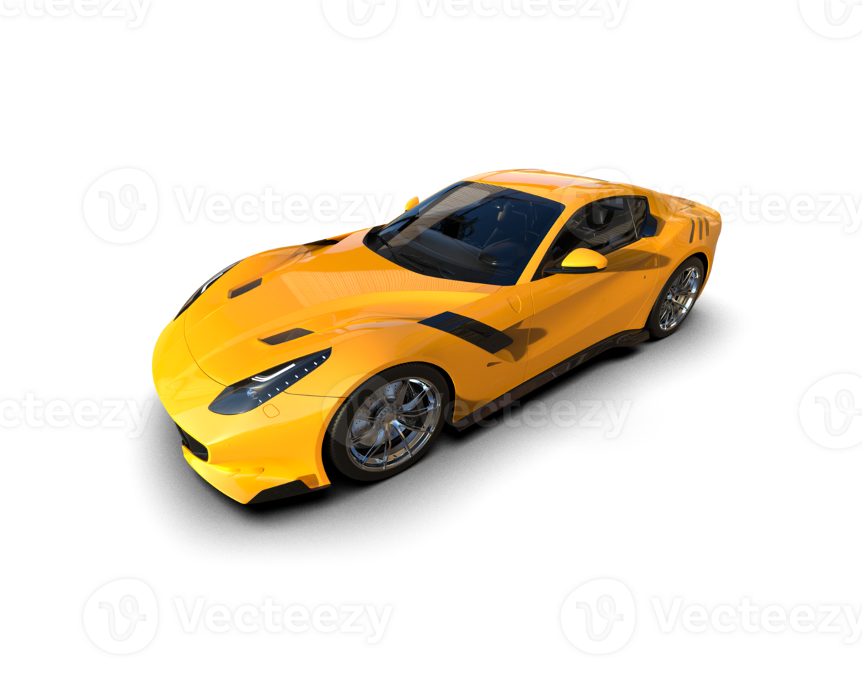 Realistic sport car isolated on background. 3d rendering - illustration png