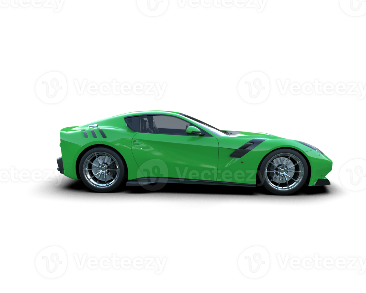 Realistic sport car isolated on background. 3d rendering - illustration png