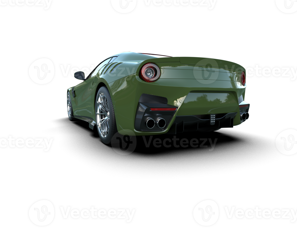 Realistic sport car isolated on background. 3d rendering - illustration png