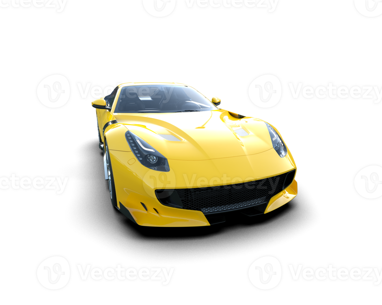 Realistic sport car isolated on background. 3d rendering - illustration png