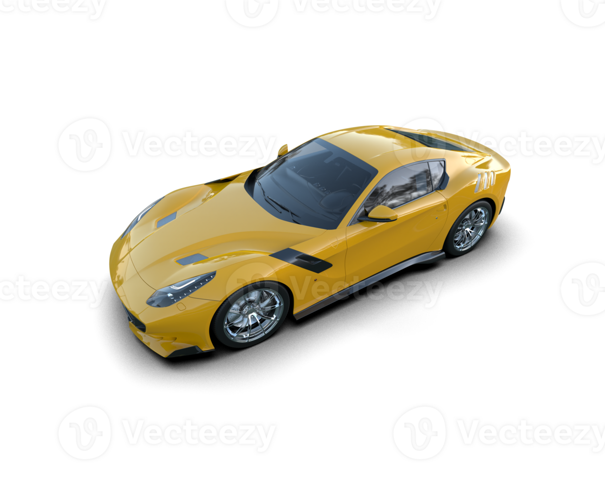 Realistic sport car isolated on background. 3d rendering - illustration png