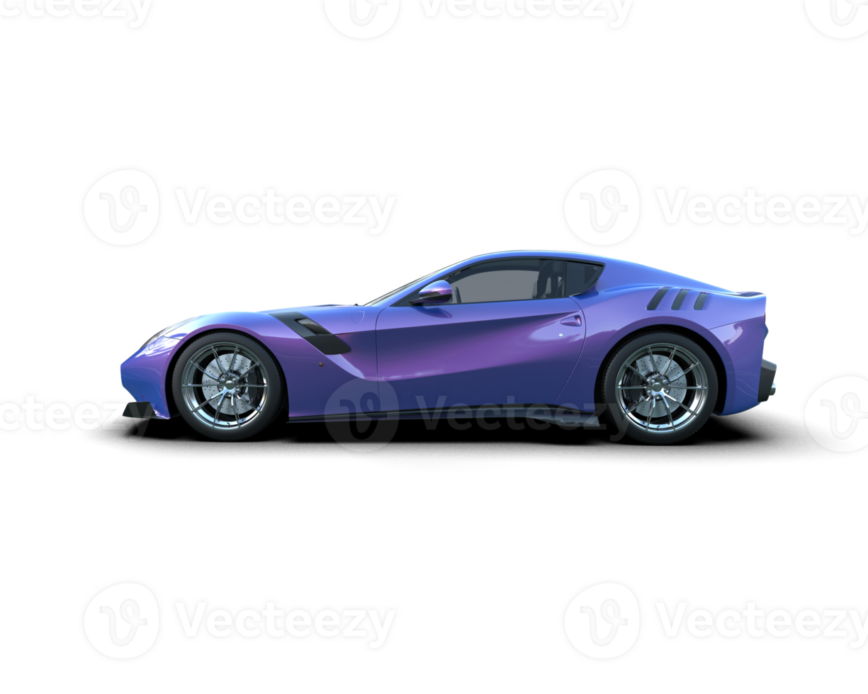 Realistic sport car isolated on background. 3d rendering - illustration png