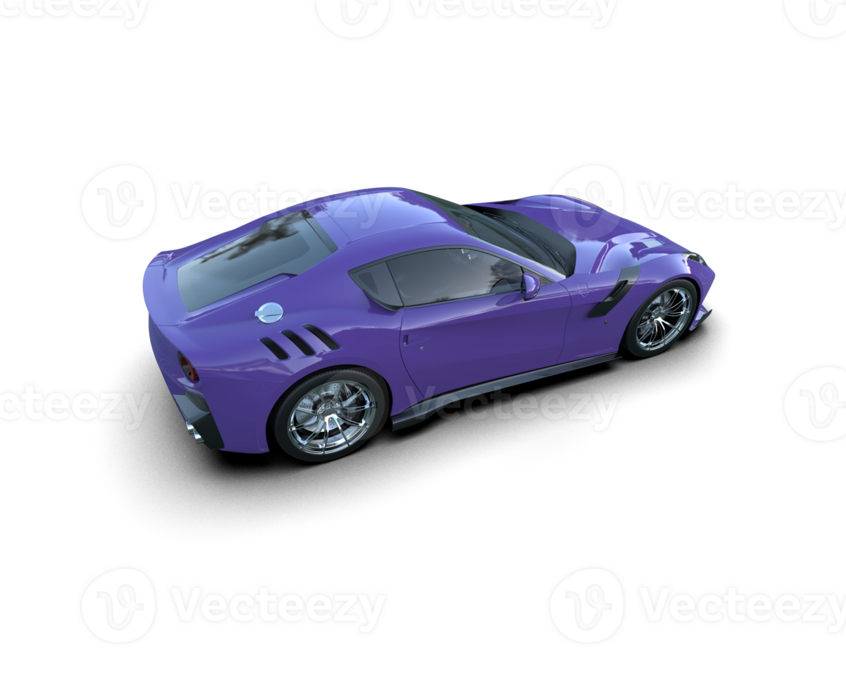Realistic sport car isolated on background. 3d rendering - illustration png