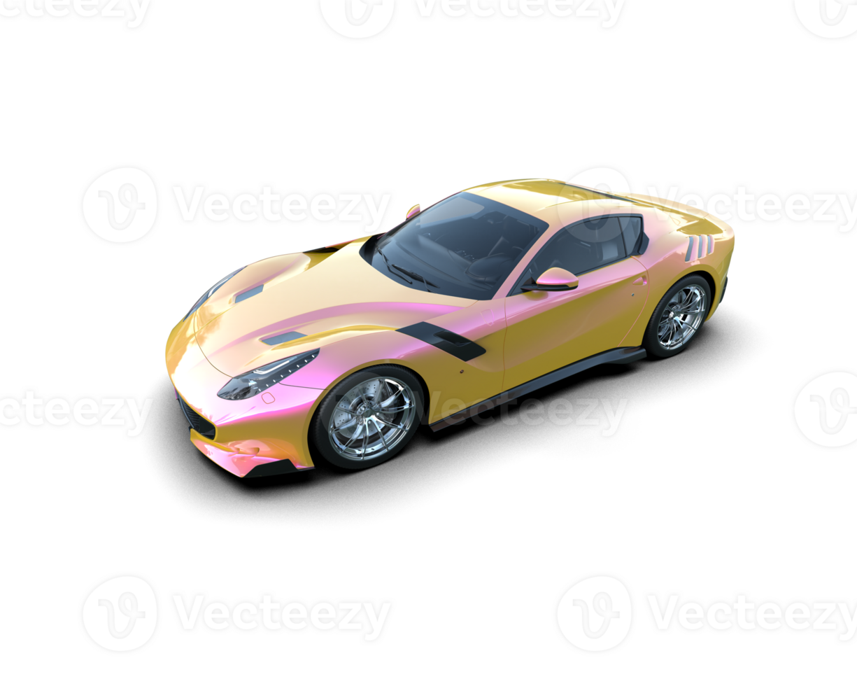 Realistic sport car isolated on background. 3d rendering - illustration png