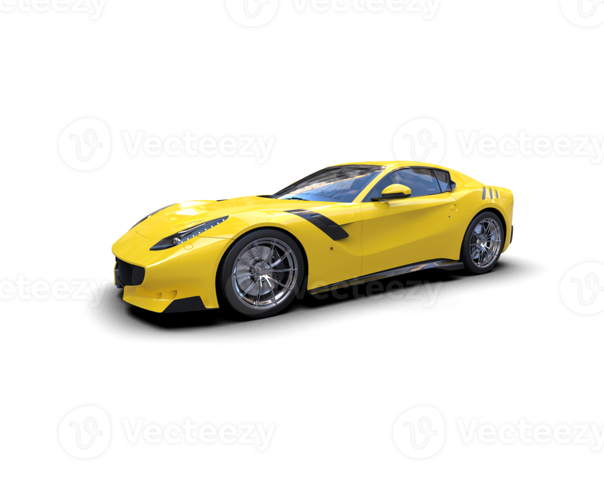 Realistic sport car isolated on background. 3d rendering - illustration png