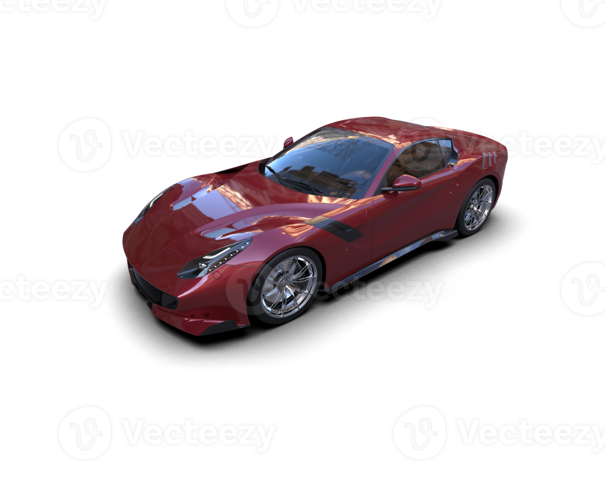 Realistic sport car isolated on background. 3d rendering - illustration png