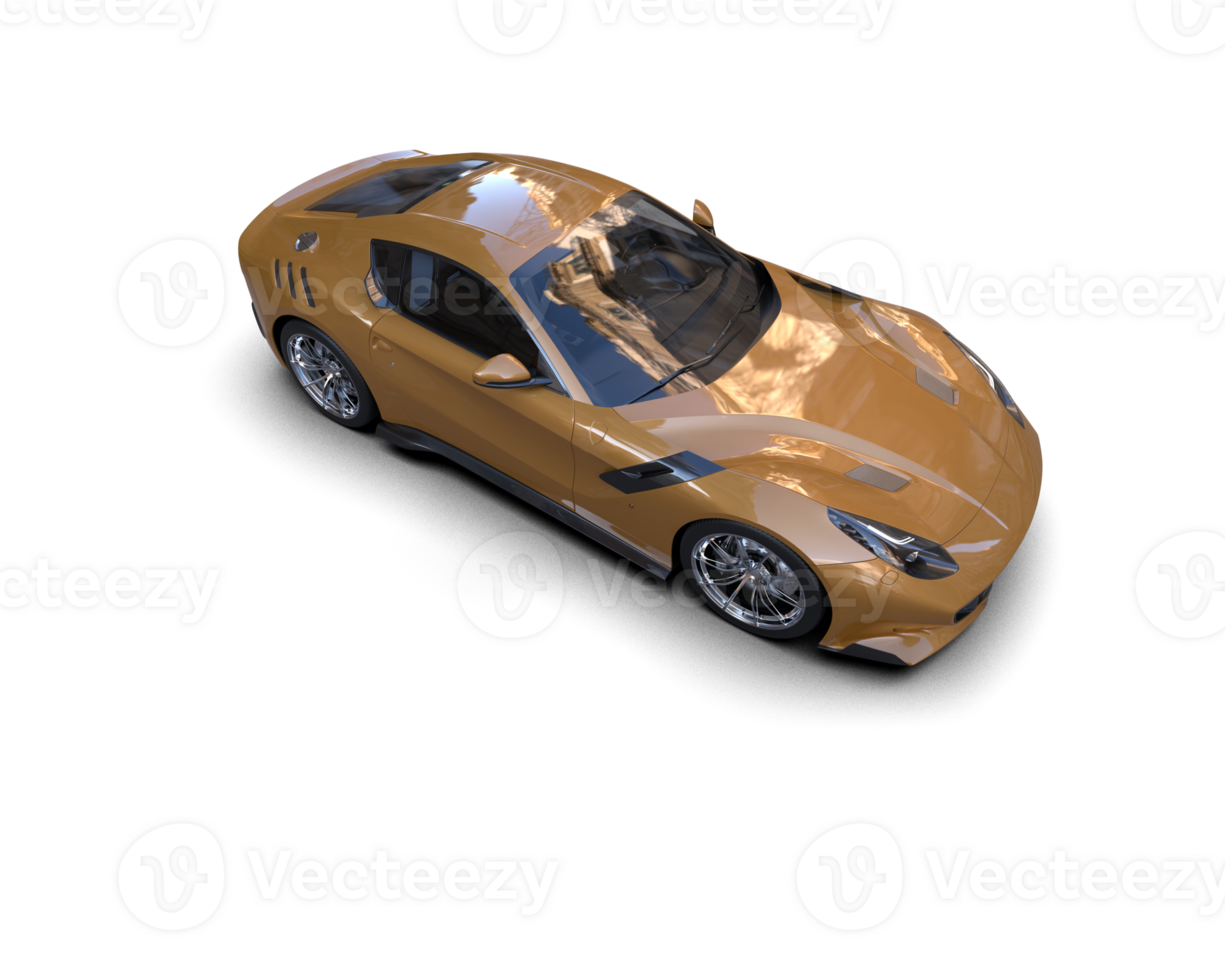 Realistic sport car isolated on background. 3d rendering - illustration png