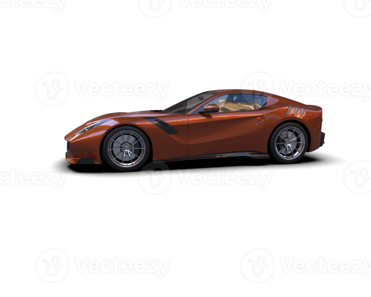 Realistic sport car isolated on background. 3d rendering - illustration png