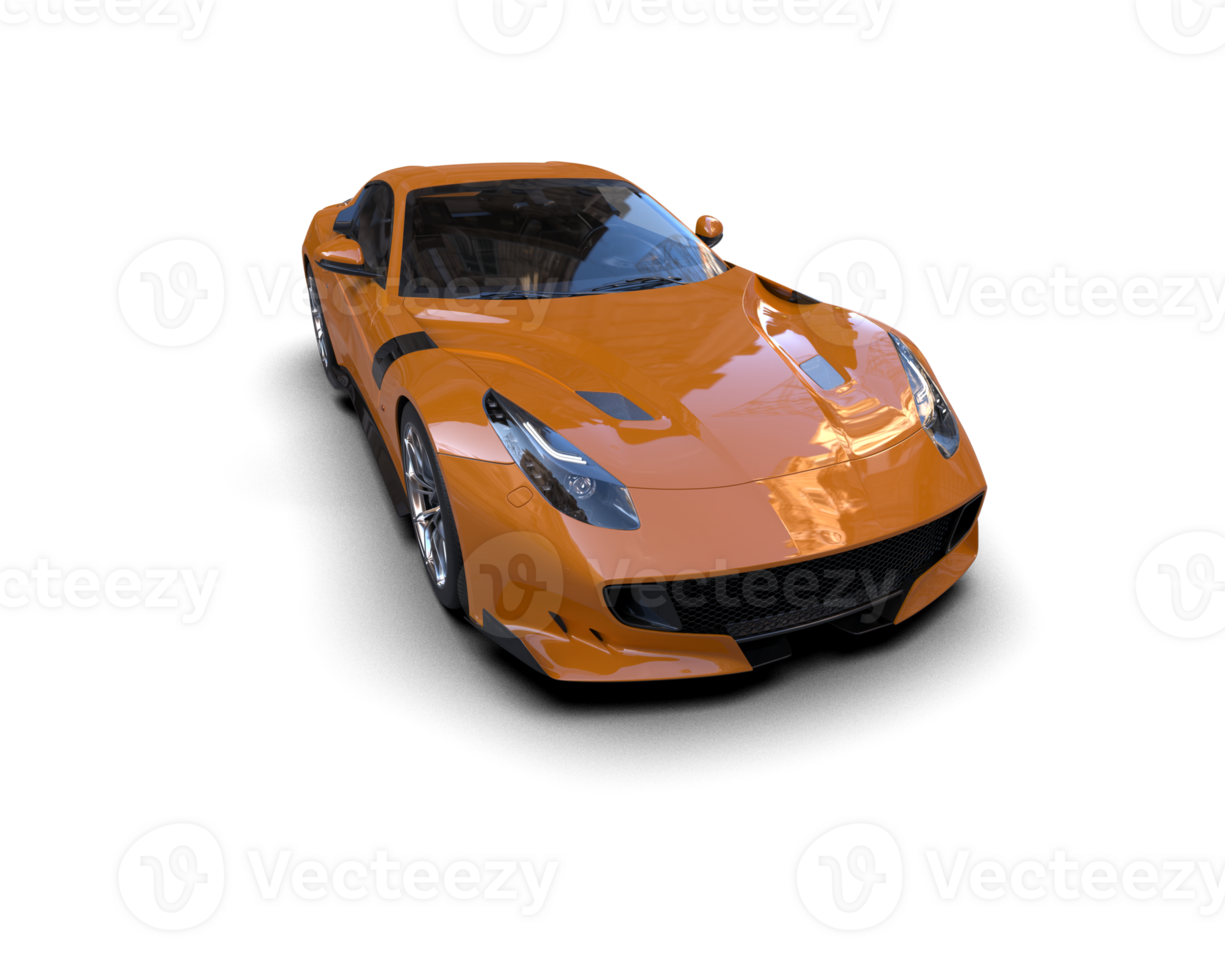 Realistic sport car isolated on background. 3d rendering - illustration png