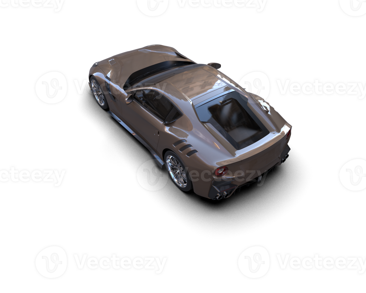 Realistic sport car isolated on background. 3d rendering - illustration png