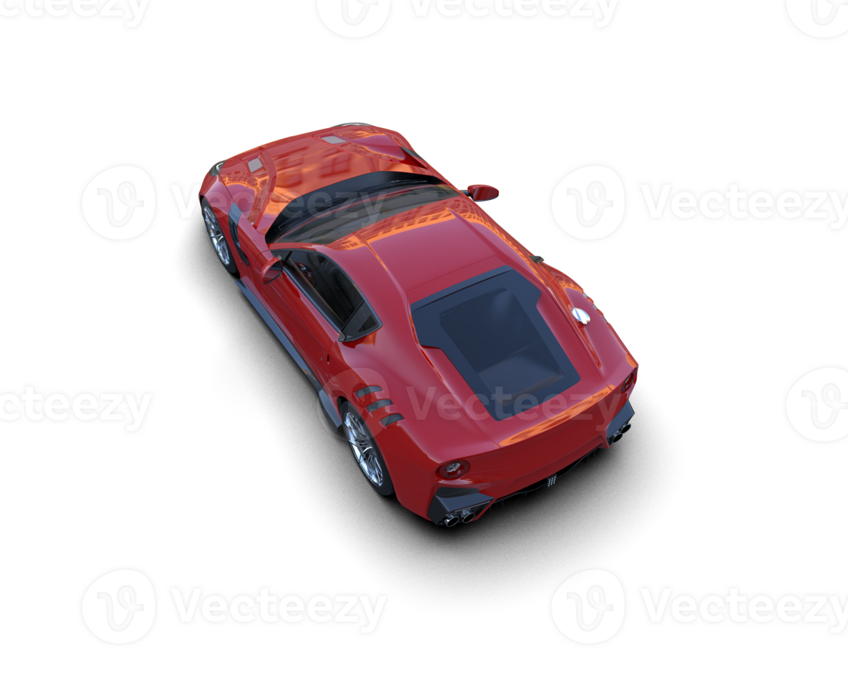 Realistic sport car isolated on background. 3d rendering - illustration png