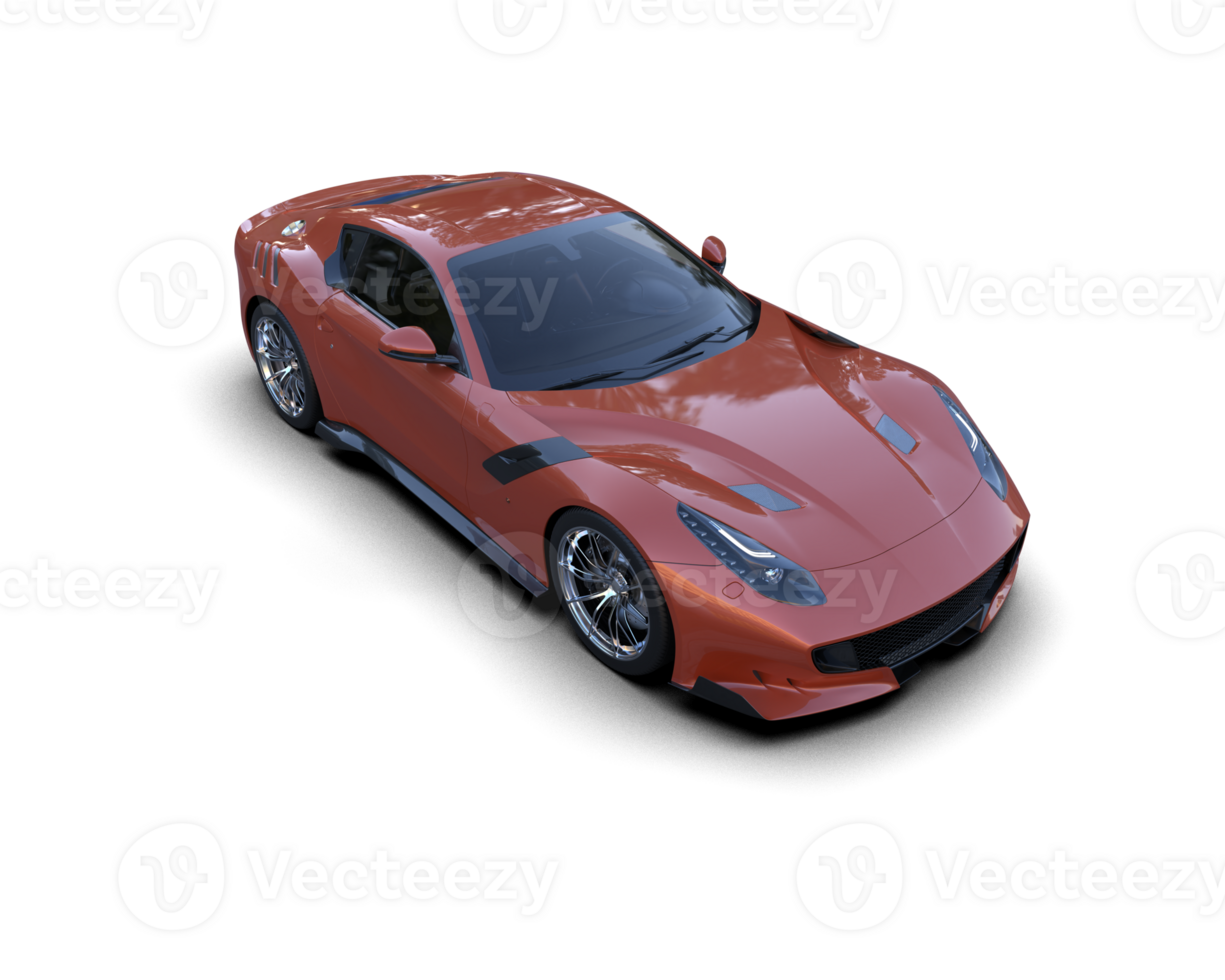 Realistic sport car isolated on background. 3d rendering - illustration png