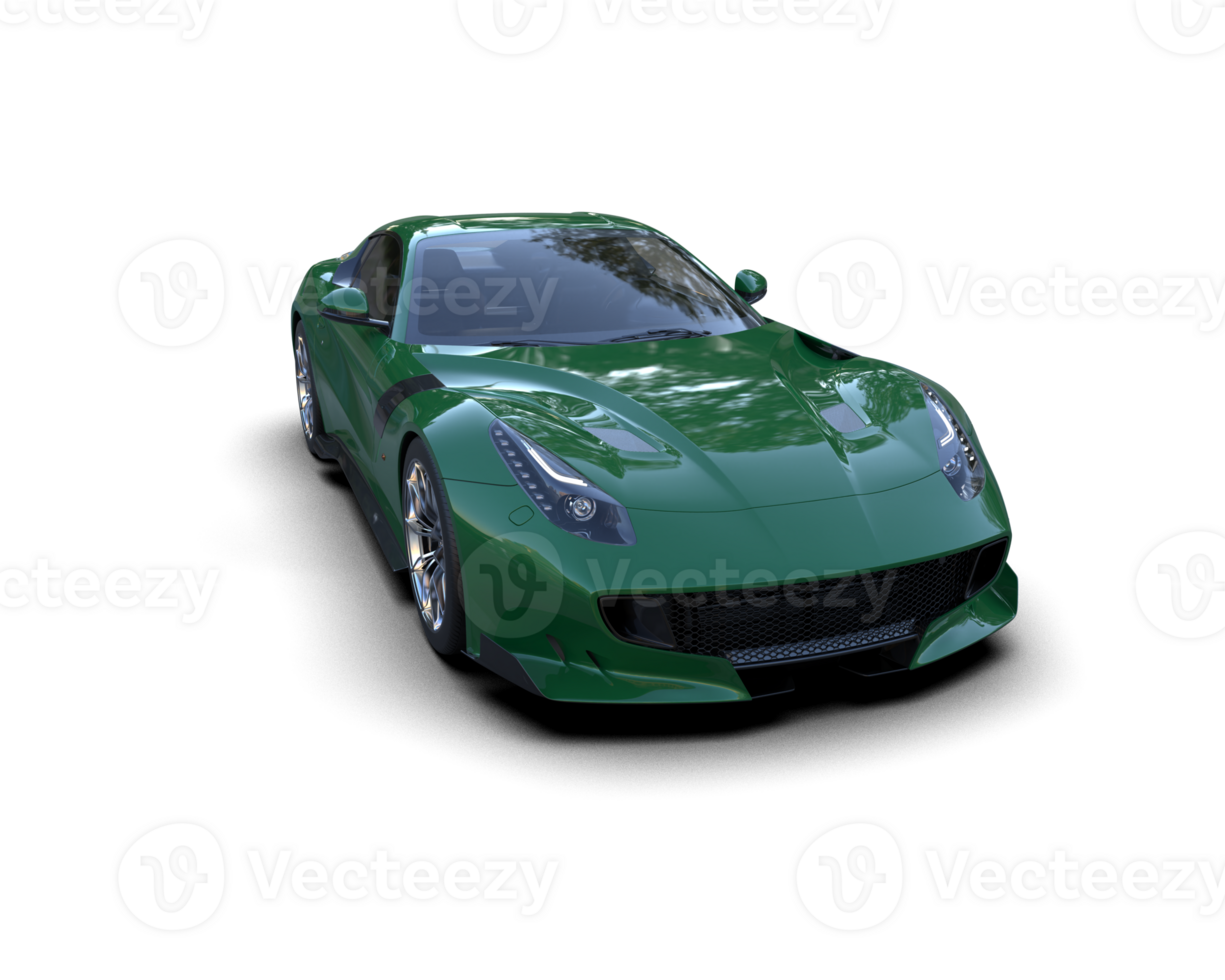 Realistic sport car isolated on background. 3d rendering - illustration png