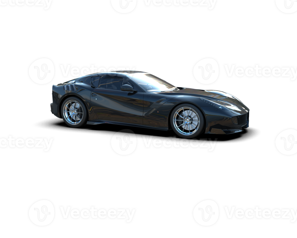 Realistic sport car isolated on background. 3d rendering - illustration png