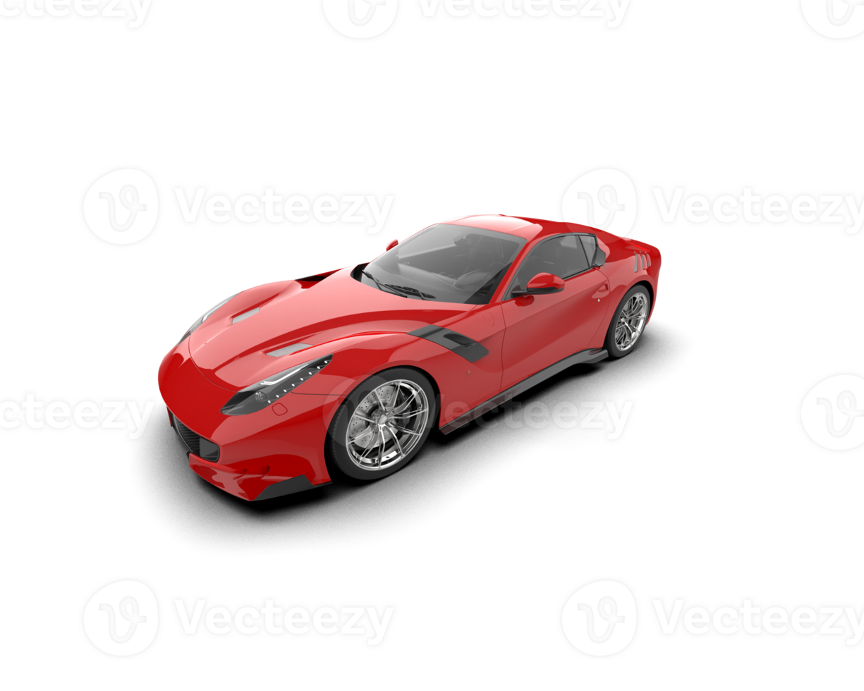 Realistic sport car isolated on background. 3d rendering - illustration png