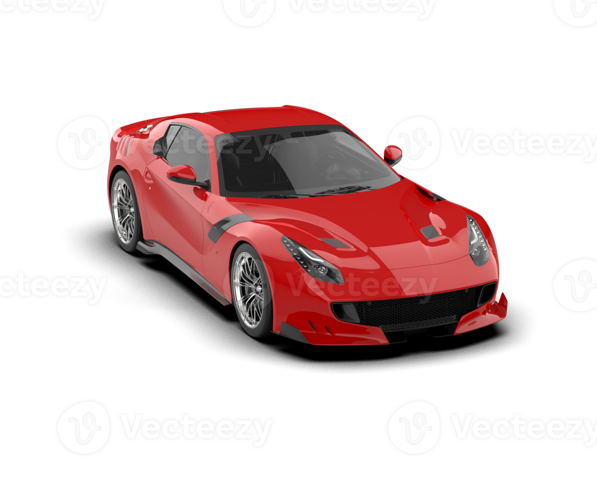 Realistic sport car isolated on background. 3d rendering - illustration png