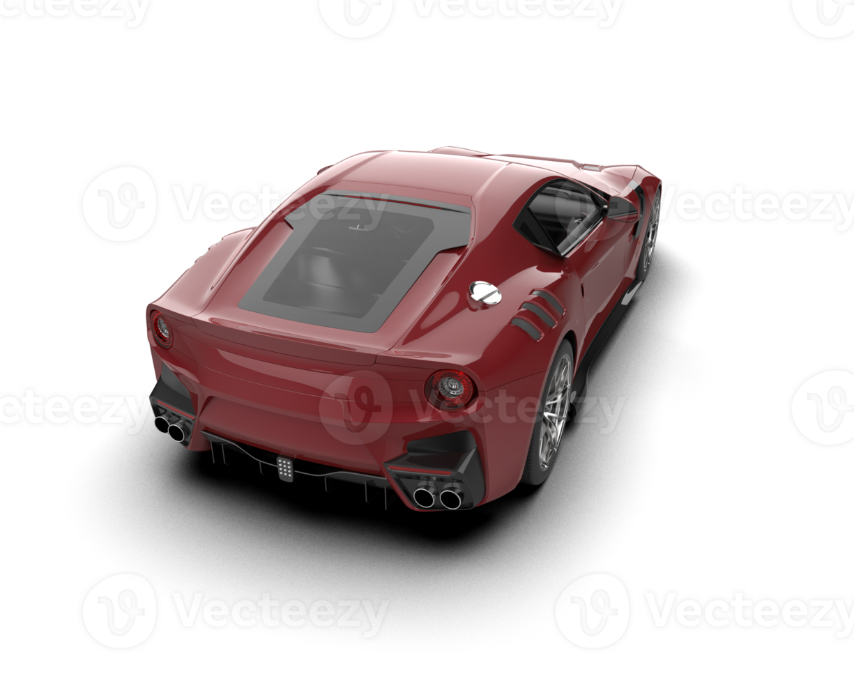 Realistic sport car isolated on background. 3d rendering - illustration png