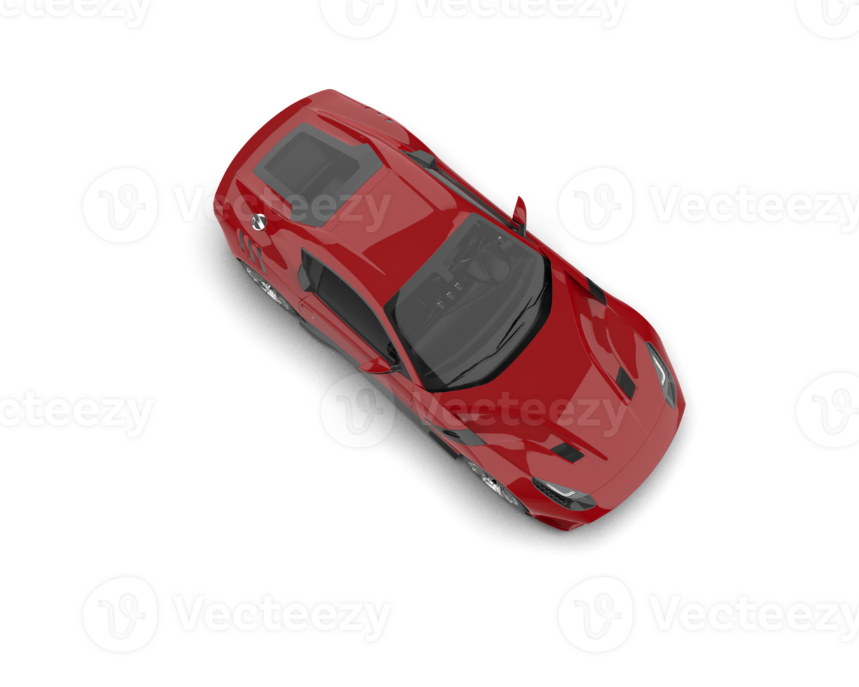Realistic sport car isolated on background. 3d rendering - illustration png