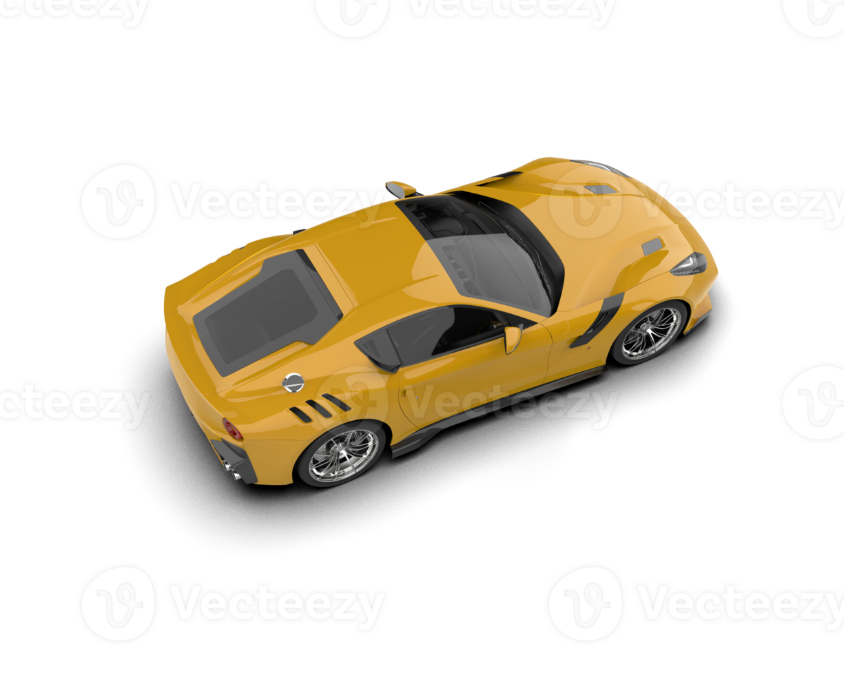 Realistic sport car isolated on background. 3d rendering - illustration png