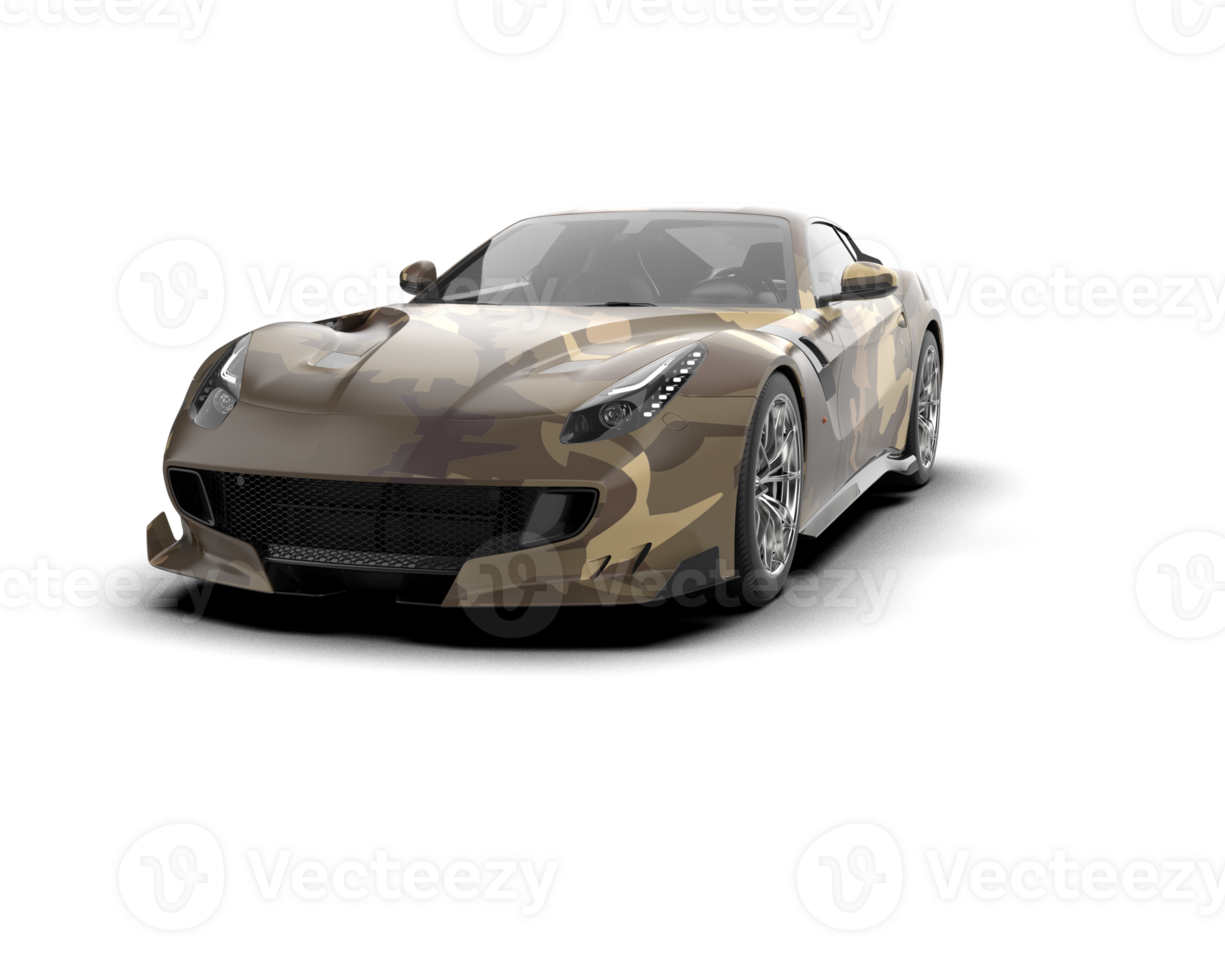 Realistic sport car isolated on background. 3d rendering - illustration png