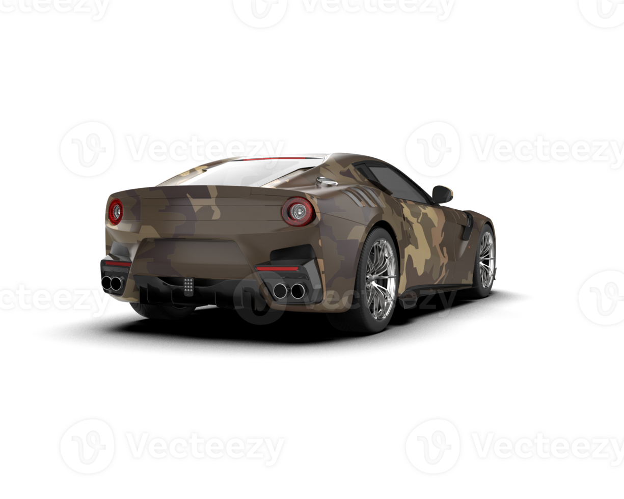 Realistic sport car isolated on background. 3d rendering - illustration png