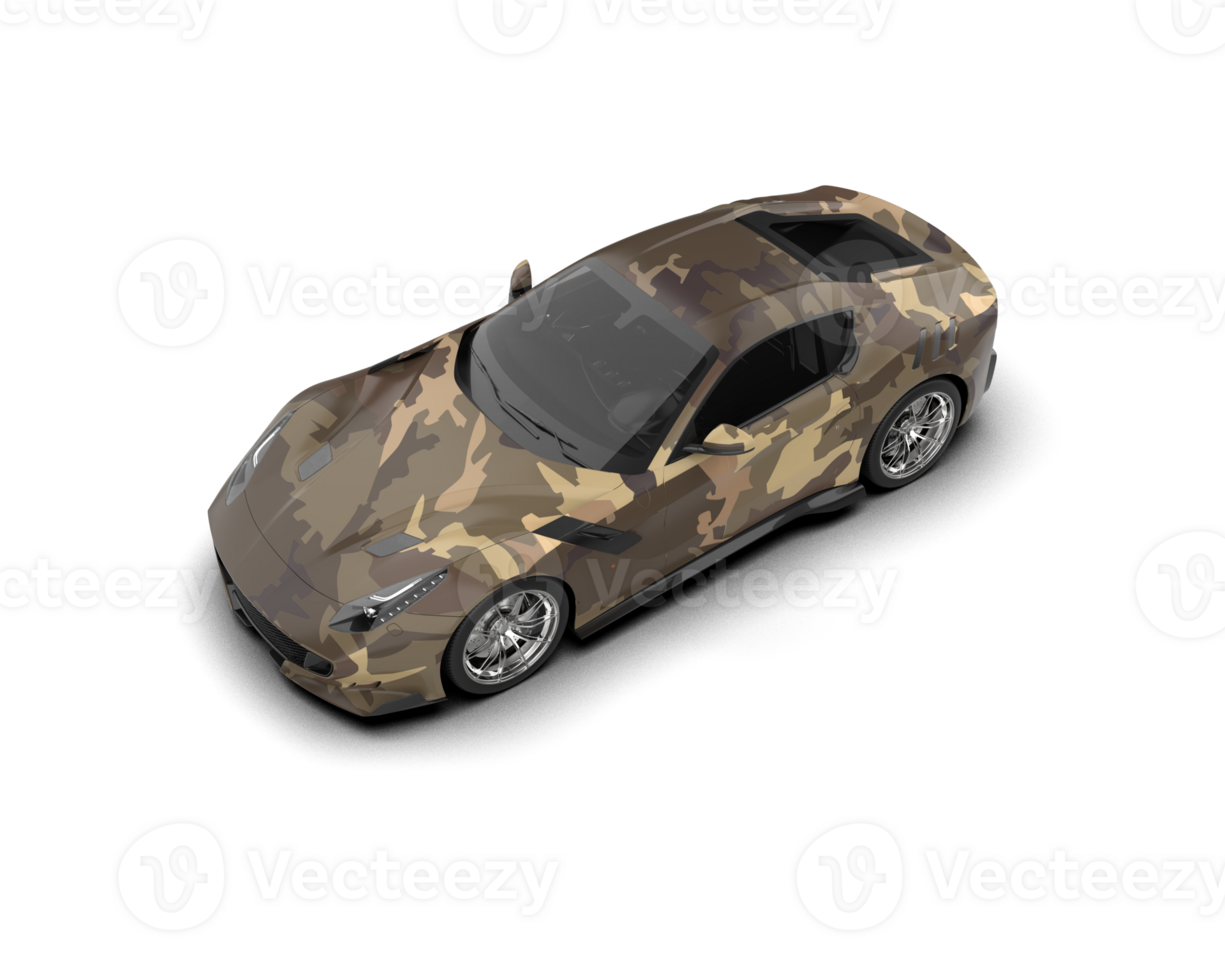Realistic sport car isolated on background. 3d rendering - illustration png