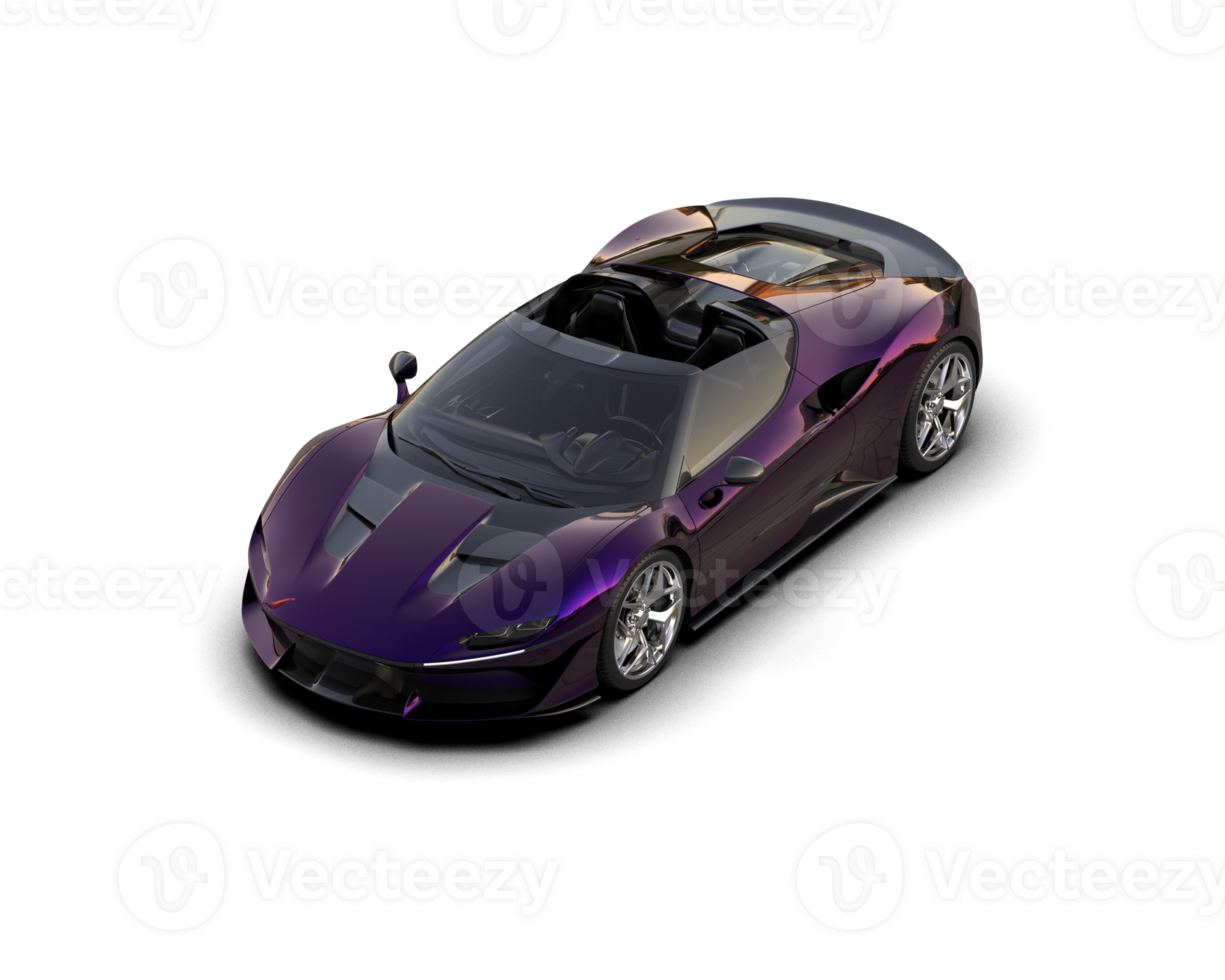 Realistic sport car isolated on background. 3d rendering - illustration png
