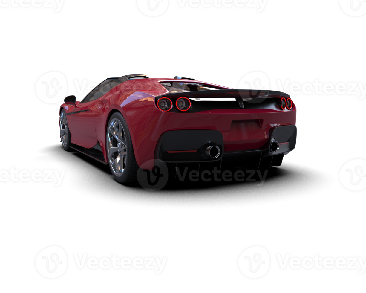 Realistic sport car isolated on background. 3d rendering - illustration png
