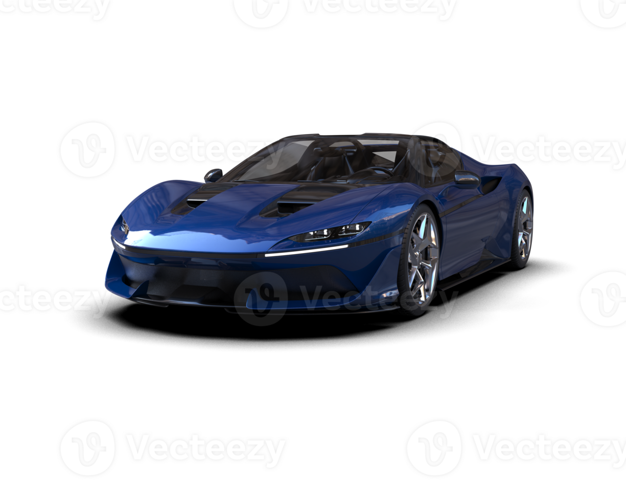 Realistic sport car isolated on background. 3d rendering - illustration png