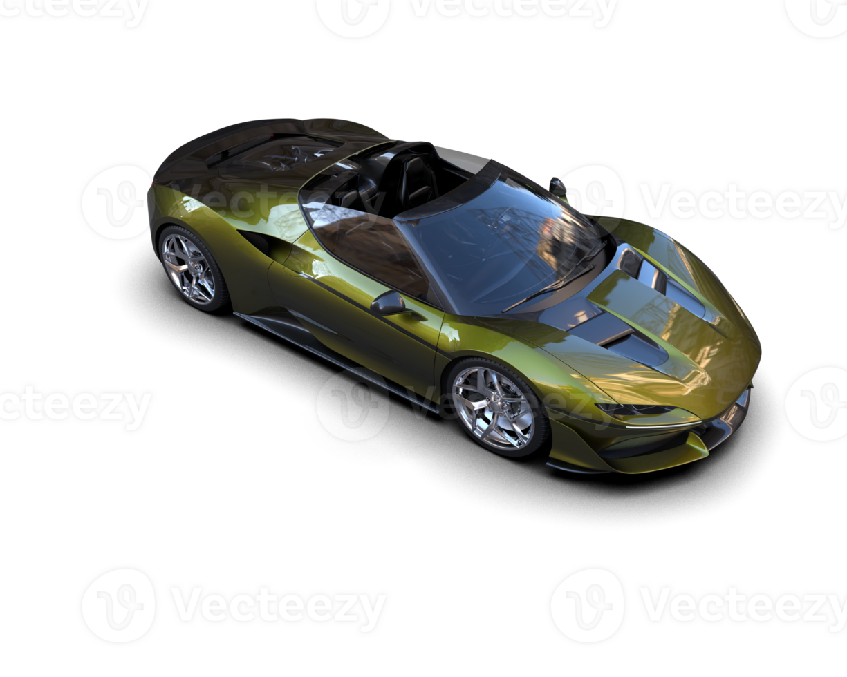 Realistic sport car isolated on background. 3d rendering - illustration png