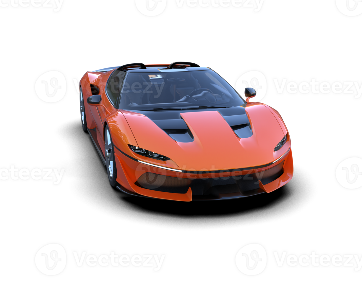 Realistic sport car isolated on background. 3d rendering - illustration png
