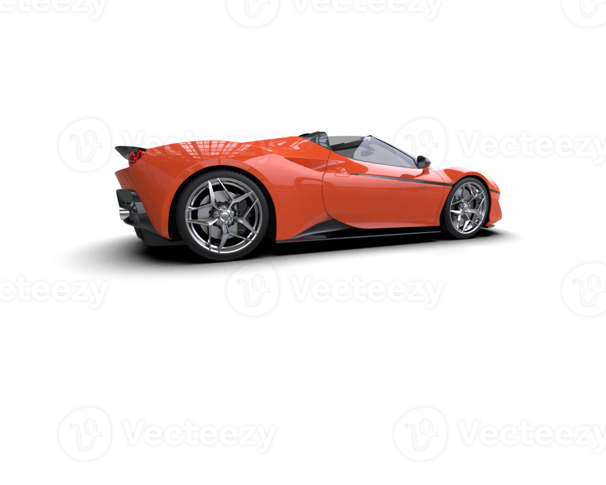 Realistic sport car isolated on background. 3d rendering - illustration png