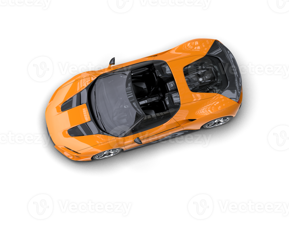 Realistic sport car isolated on background. 3d rendering - illustration png