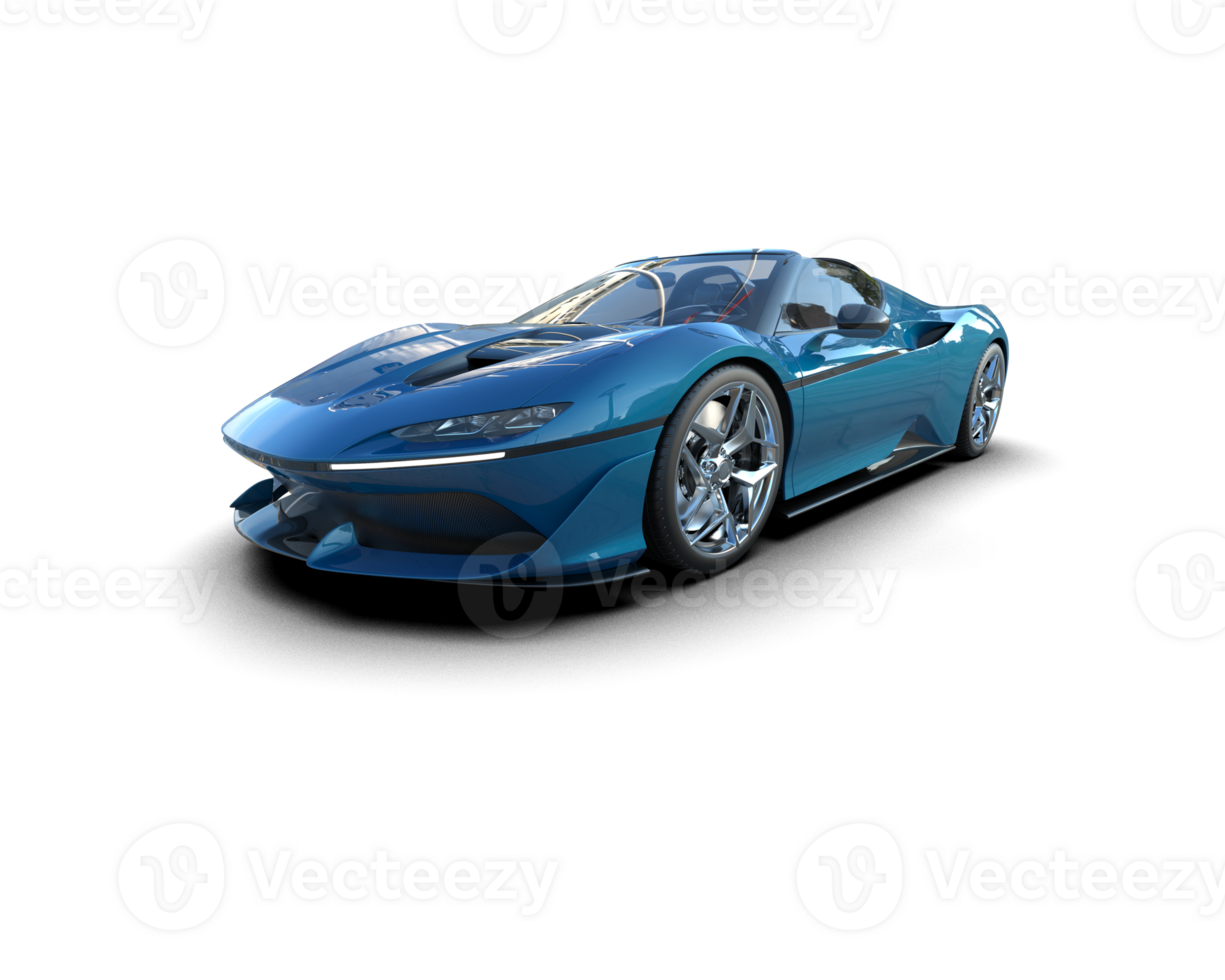Realistic sport car isolated on background. 3d rendering - illustration png