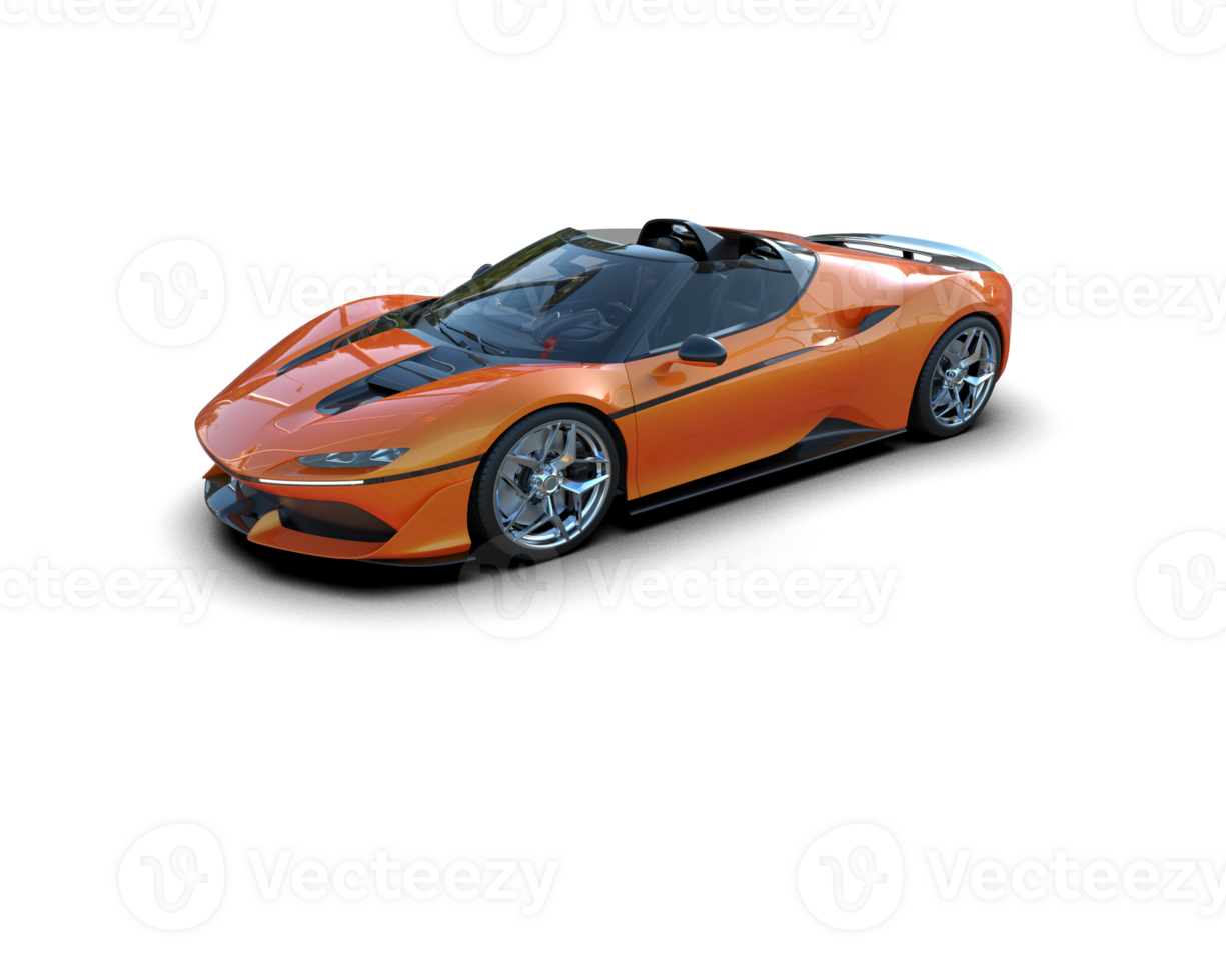 Realistic sport car isolated on background. 3d rendering - illustration png
