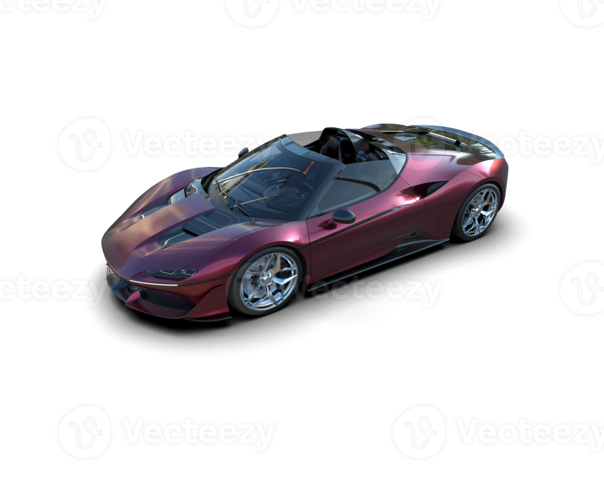 Realistic sport car isolated on background. 3d rendering - illustration png
