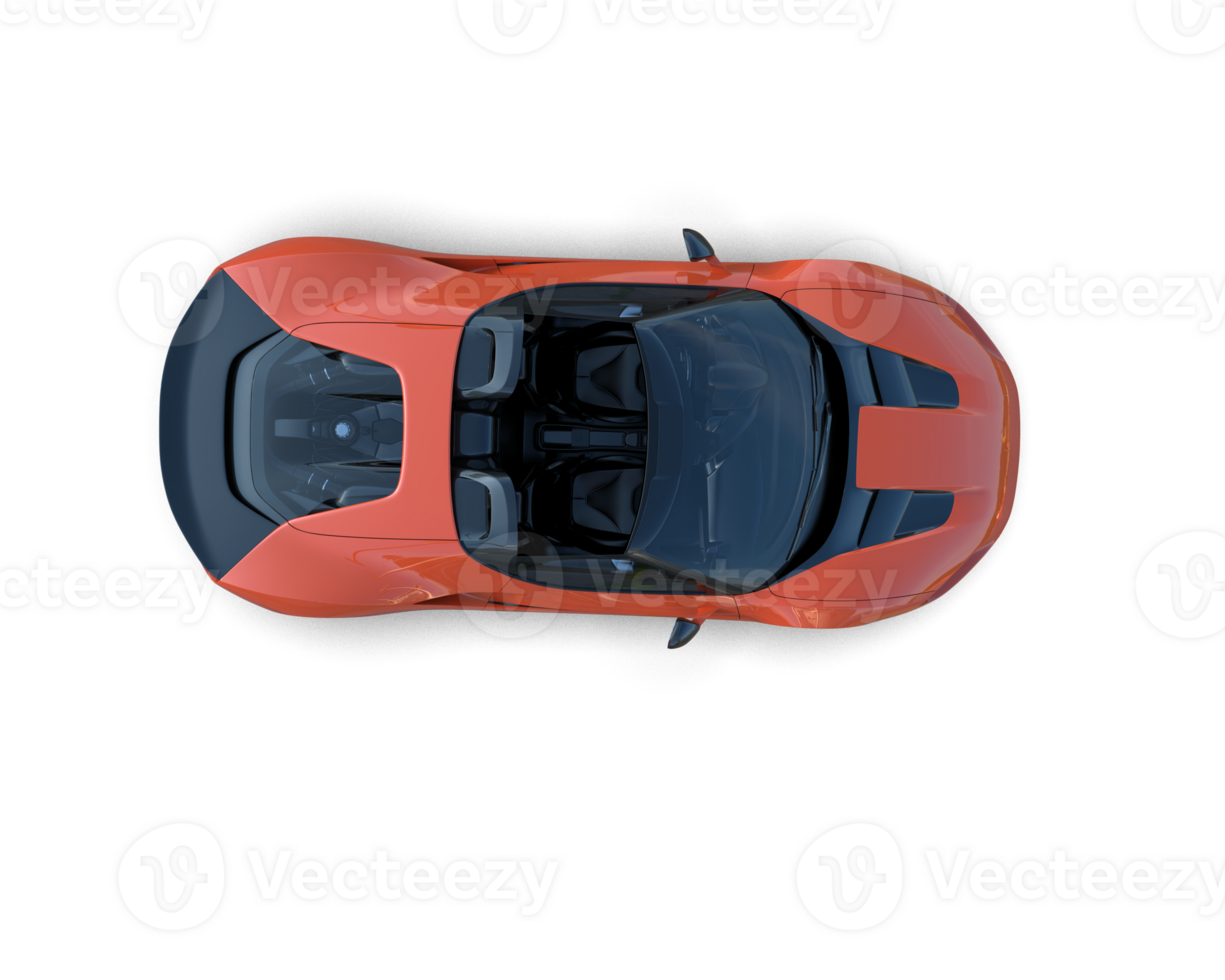 Realistic sport car isolated on background. 3d rendering - illustration png