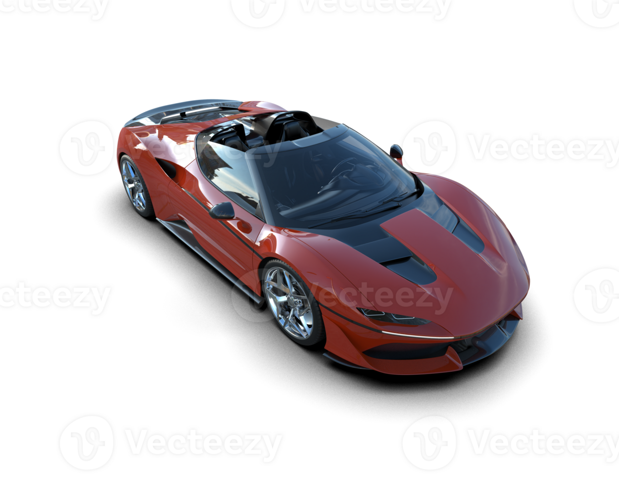 Realistic sport car isolated on background. 3d rendering - illustration png
