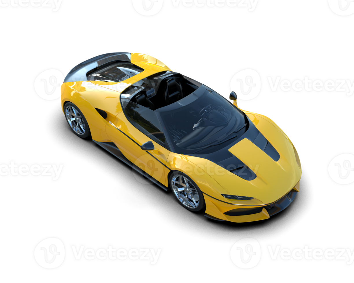 Realistic sport car isolated on background. 3d rendering - illustration png