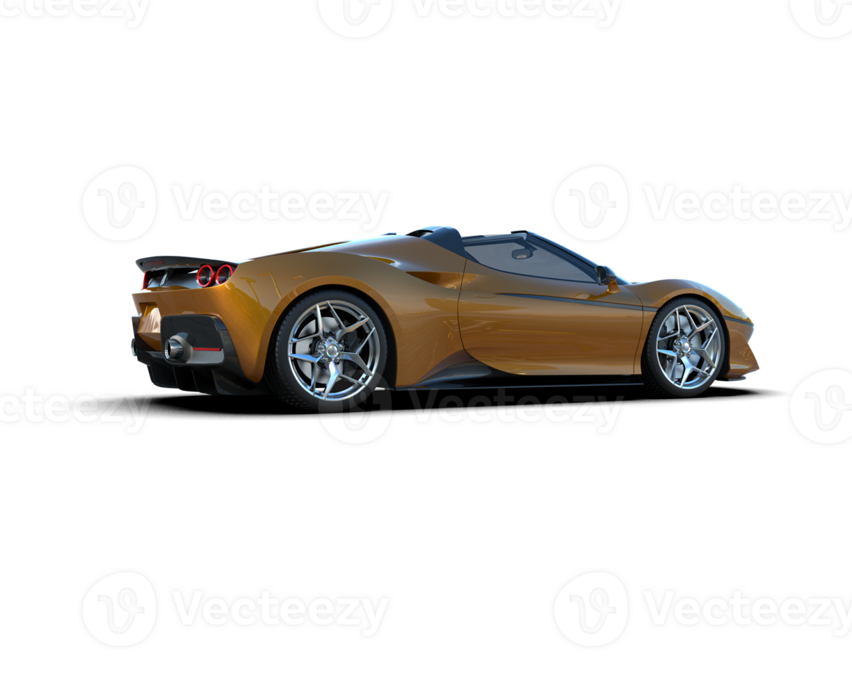 Realistic sport car isolated on background. 3d rendering - illustration png