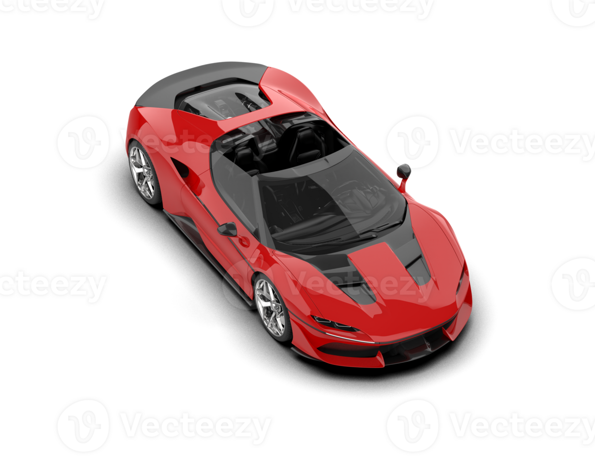 Realistic sport car isolated on background. 3d rendering - illustration png