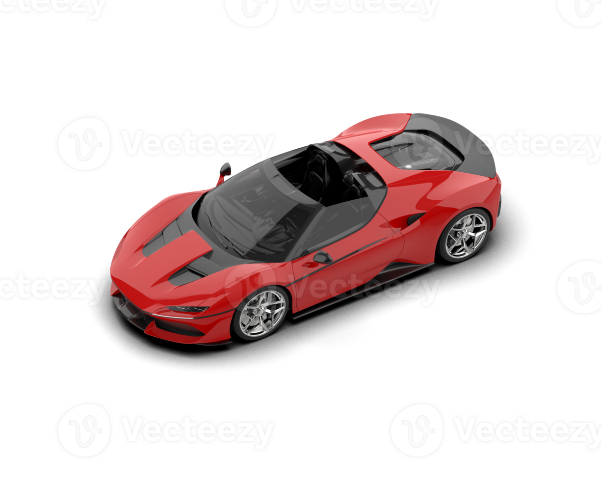 Realistic sport car isolated on background. 3d rendering - illustration png