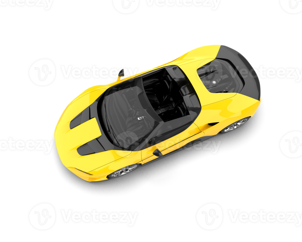 Realistic sport car isolated on background. 3d rendering - illustration png