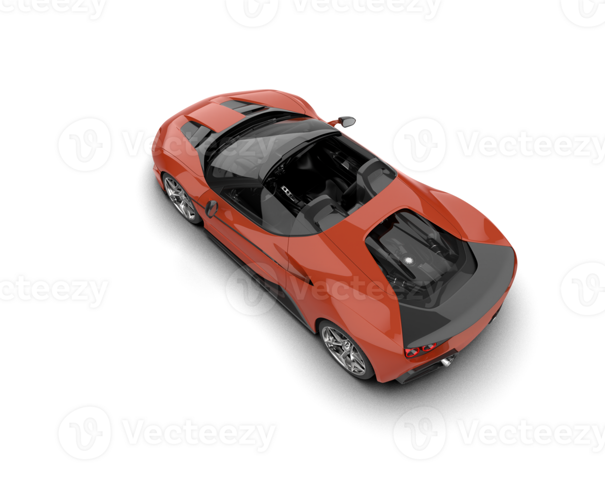 Realistic sport car isolated on background. 3d rendering - illustration png