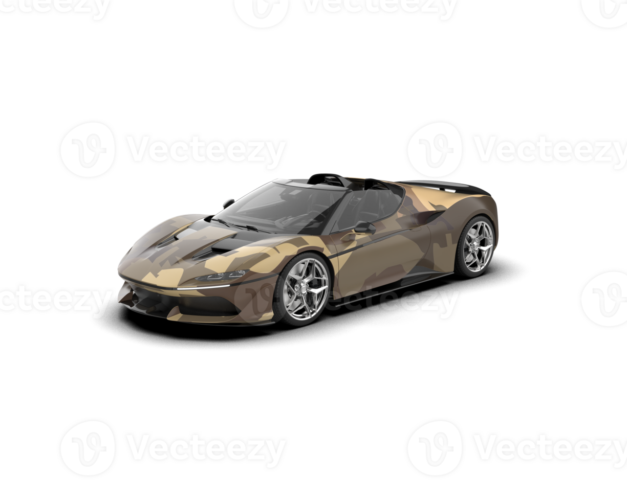 Realistic sport car isolated on background. 3d rendering - illustration png