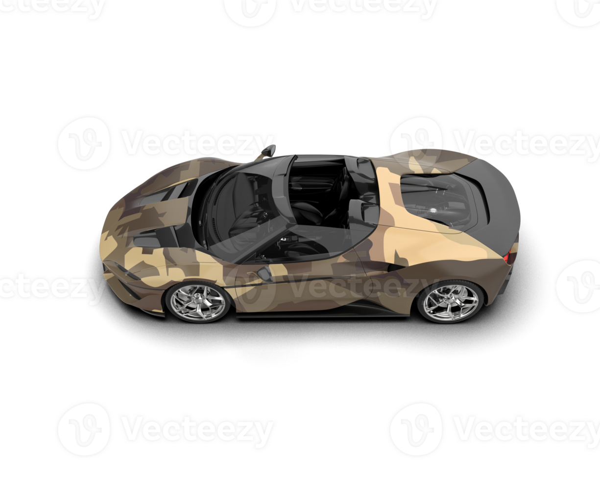 Realistic sport car isolated on background. 3d rendering - illustration png