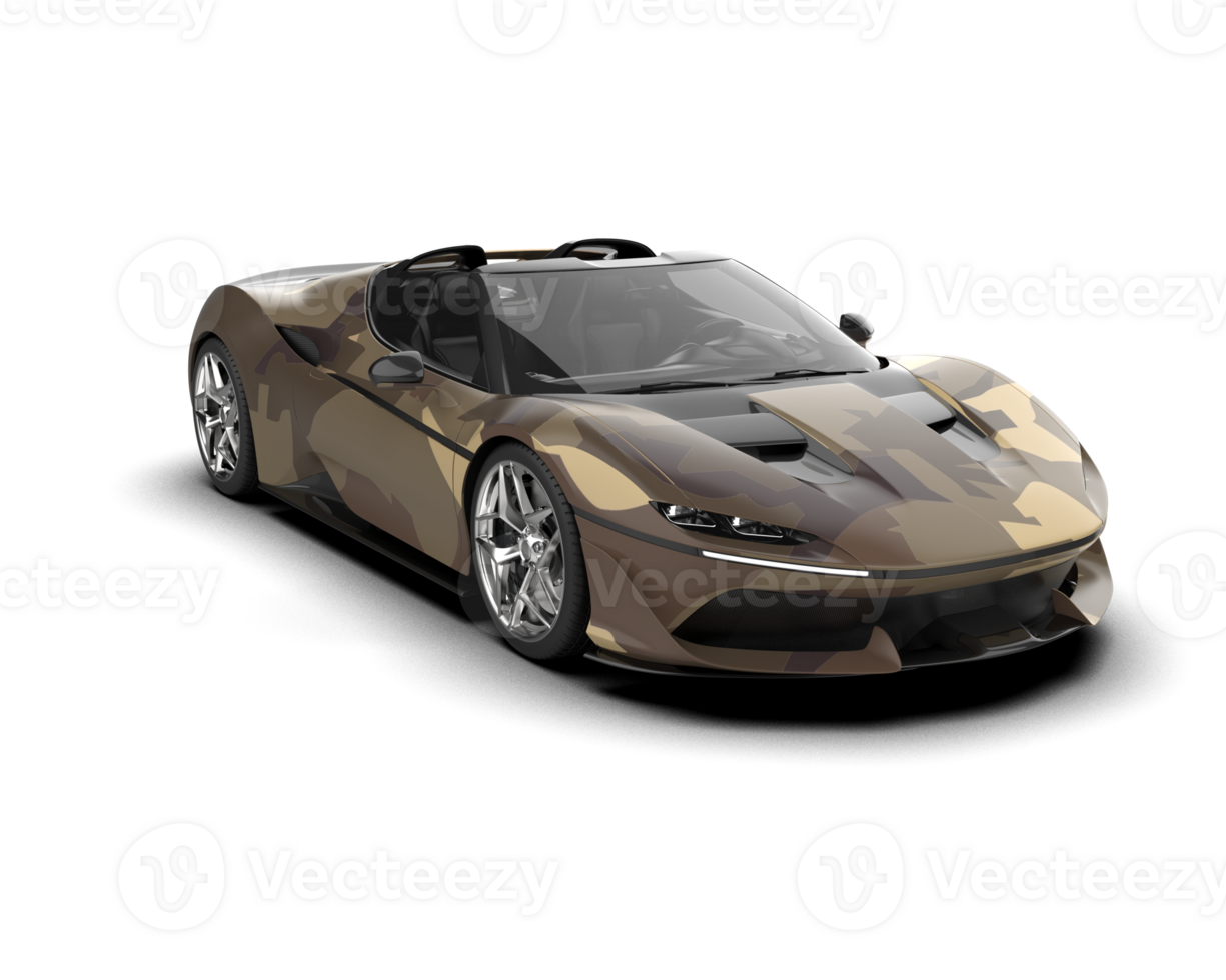 Realistic sport car isolated on background. 3d rendering - illustration png