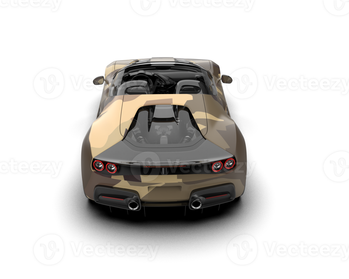 Realistic sport car isolated on background. 3d rendering - illustration png
