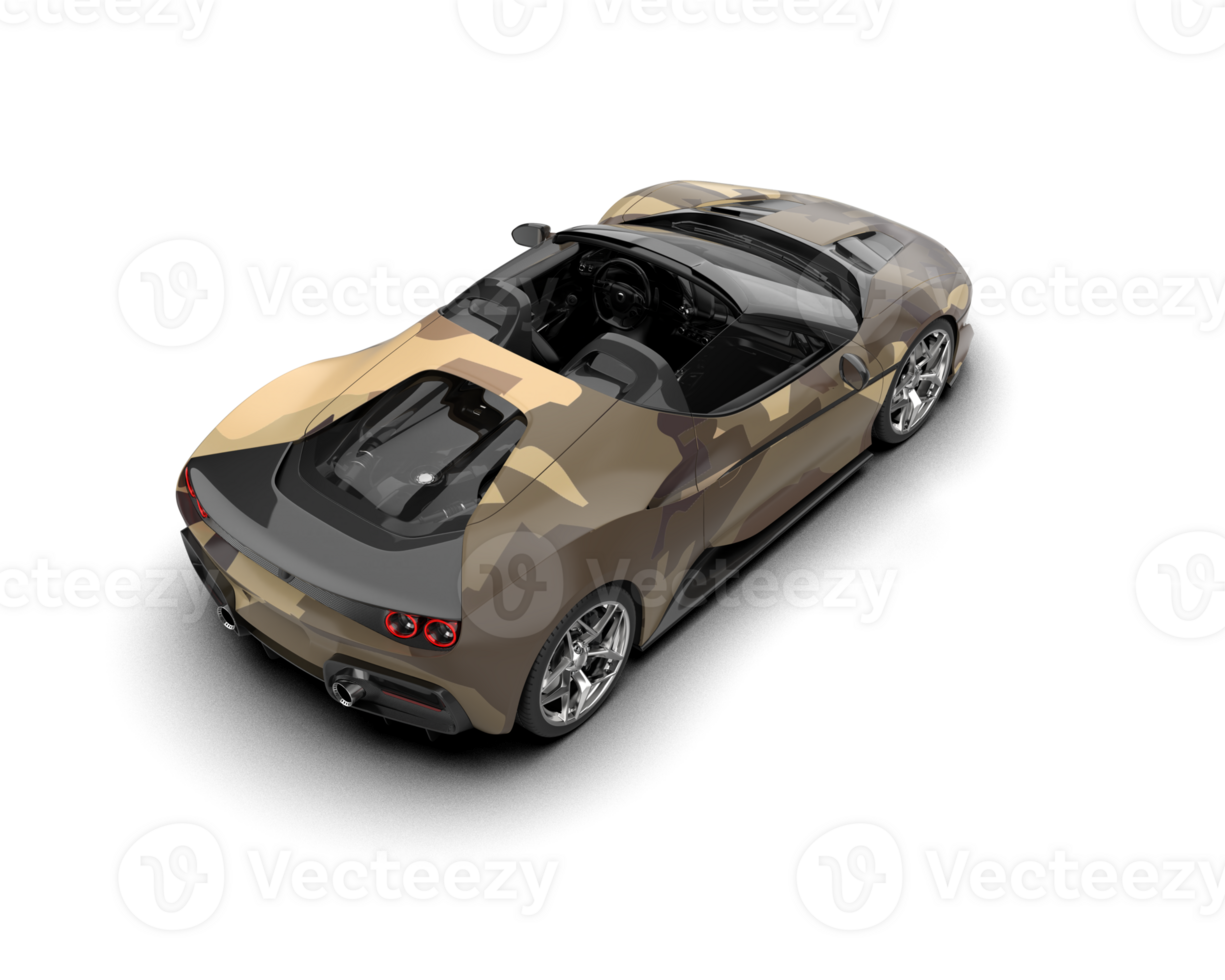 Realistic sport car isolated on background. 3d rendering - illustration png