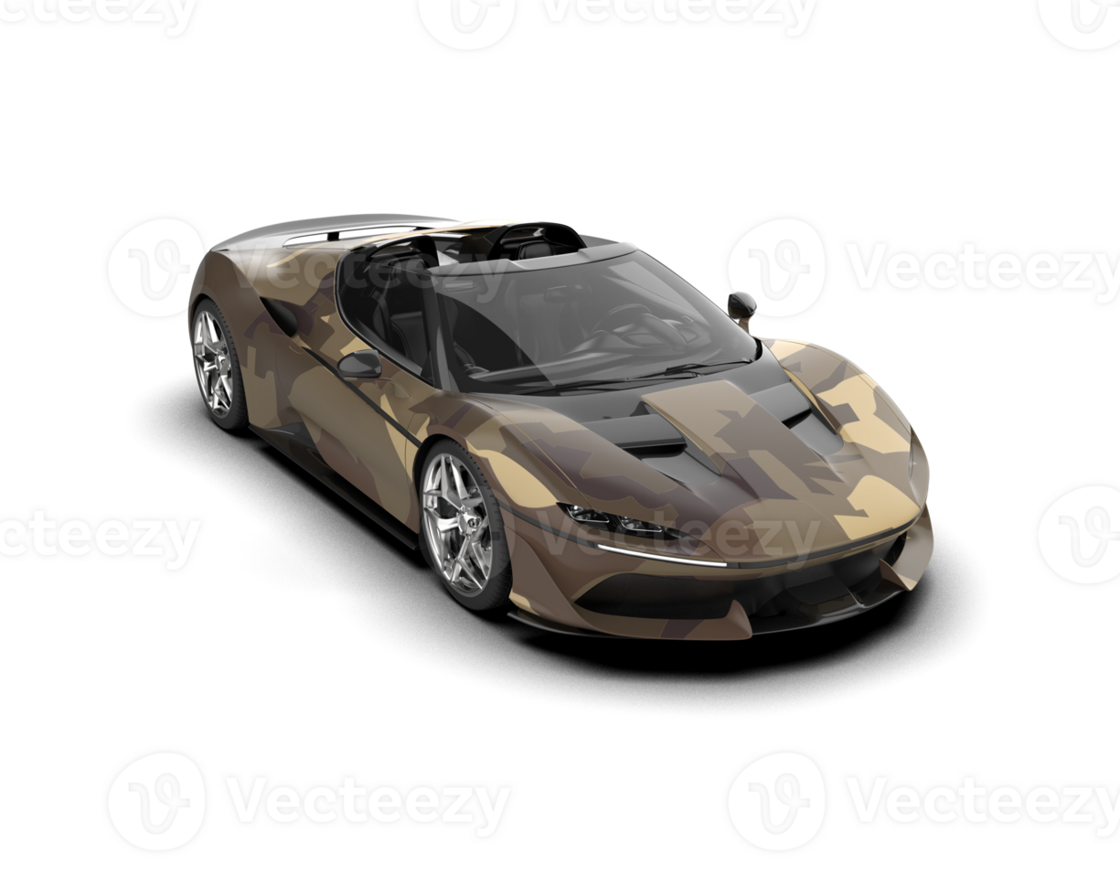 Realistic sport car isolated on background. 3d rendering - illustration png